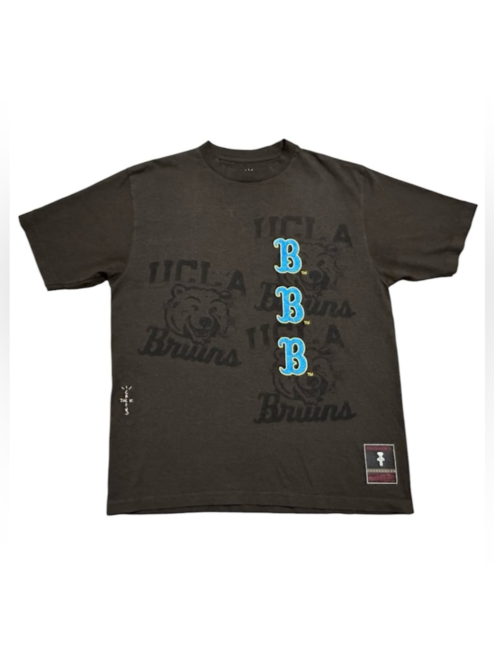 Travis Scott x Mitchell & Ness UCLA Bruins Seal Cactus jack T-Shirt Large brown
